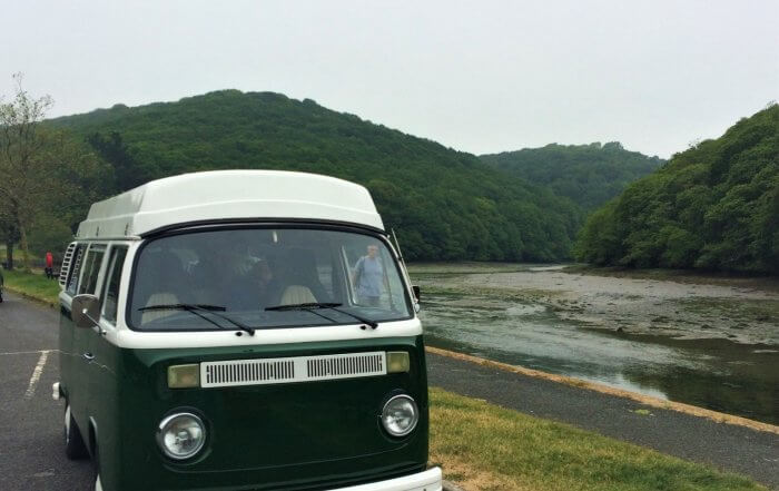 Off on holiday in Cornwall Freebirds Monty VW campervan