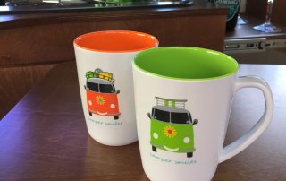 Campervan cups - Classic VW Campervan Hire