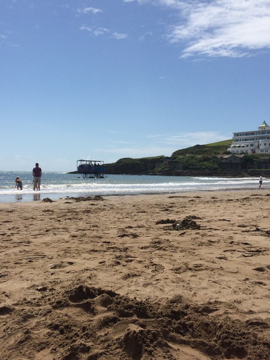 The sea tractor on Burgh Island beach in South Devon.