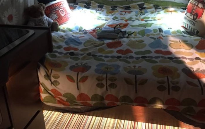 Night time LED lighting in vw camper