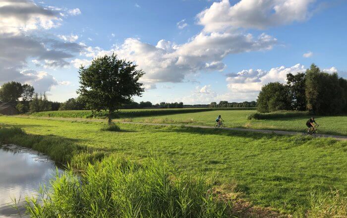 Freebird Campervan hire out and about cycling in glorious Devon