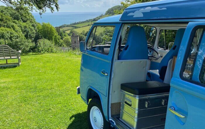 Campo taking in the Devon views