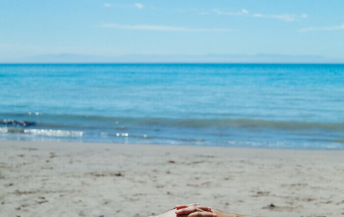 Relaxing on the beach. VW summer escape.
