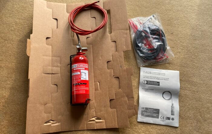 Ruby's engine bay fire suppression system