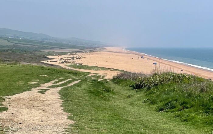 Looking to Cogden Beach from Burton Bradstock